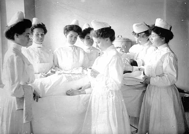 Abbott Hospital nursing staff in 1908