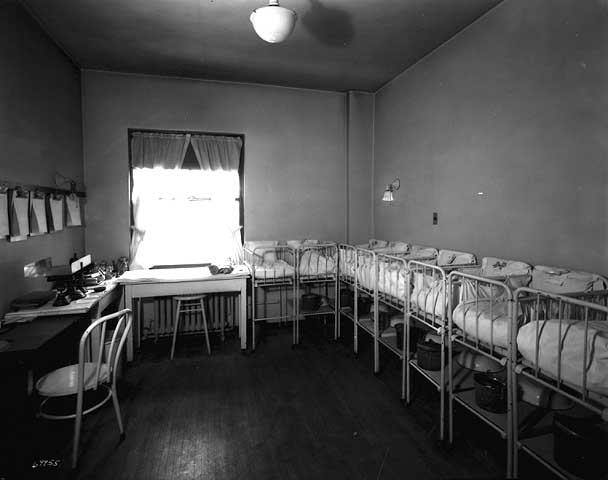 Abbott Hospital nursery in 1928 